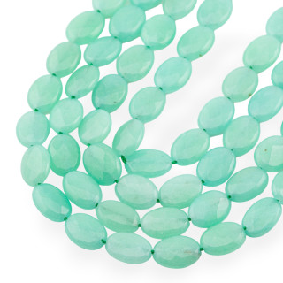 Τυρκουάζ Jade Oval Flat Faceted 10x14mm