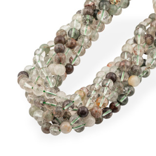 Quarzo Fantasma Grezzo Tondo Liscio 06mm