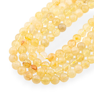 Lemon Quartz Round Smooth 8mm