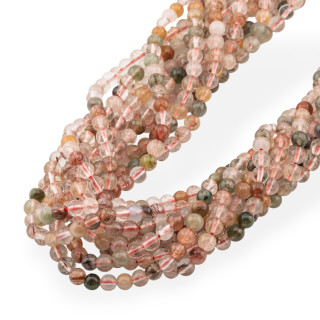 Quarzo Rutilato Rosso Tondo Liscio 05mm