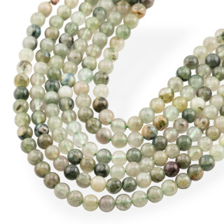 Quartz Rutilé Vert Rond Lisse 6mm