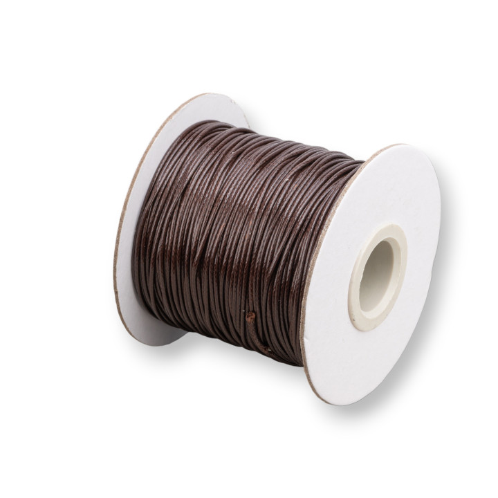 Waxed Cotton Cord Cord 1.5mm 80m Brown