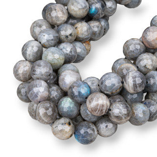 Faceted Gray Labradorite 18mm
