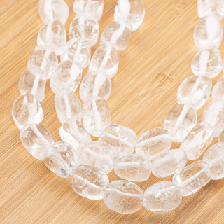 Tumbled Sasso Rock Crystal 14x19mm