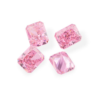Gemma Corindone Sintetico Created Corundum Taglio Rettangolare 8x10mm 4pz Pink