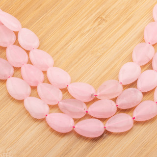 Jade Economic Line Smooth Flat Drop 13x18mm Pink