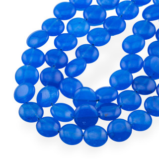 Giada Economic Line Round Flat Smooth Coin 15mm Blue