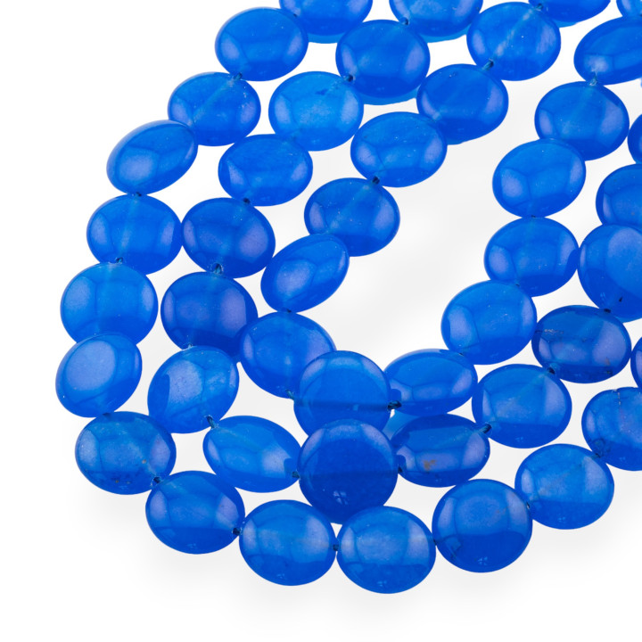 Giada Ligne Économique Pièce Ronde Plate Lisse 15mm Bleu