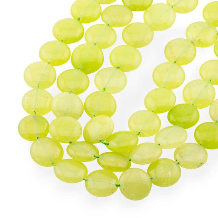 Giada Economic Line Round Flat Smooth Coin 15mm Acid Green