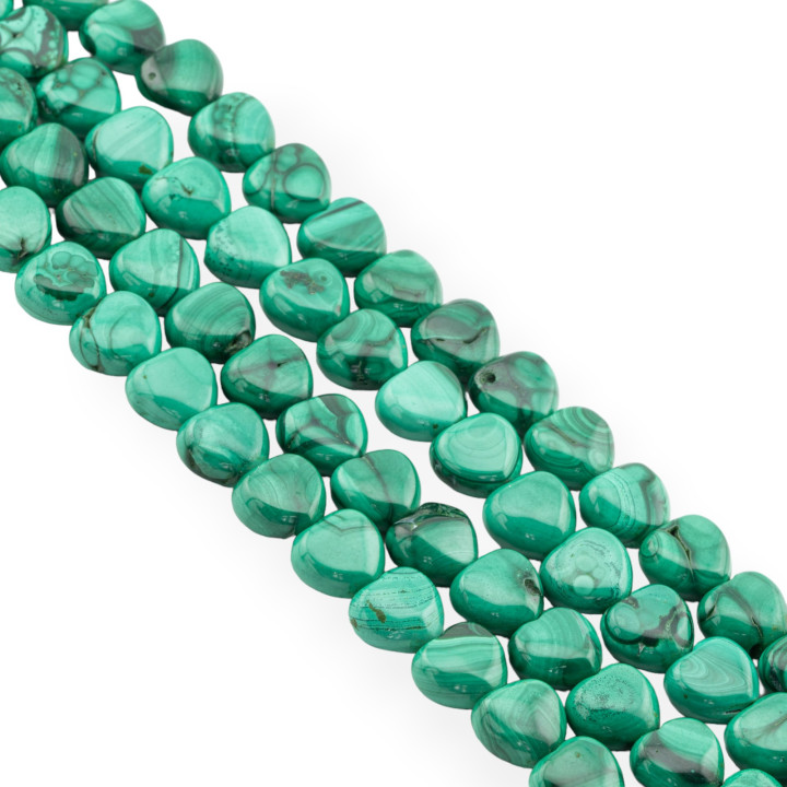 Malachite Cuore Piatto 11mm