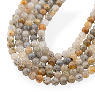 Rutilated Quartz Fancy Round Smooth 8mm