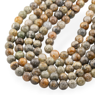 Fancy Rutilated Quartz Round Smooth 9mm Dark