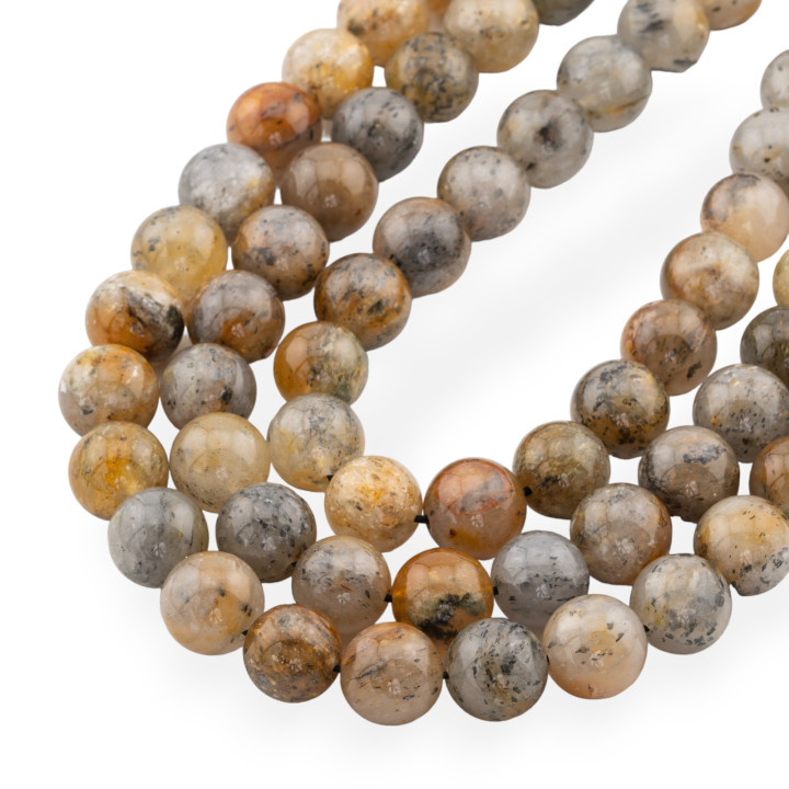 Rutilated Quartz Fancy Round Smooth 10mm