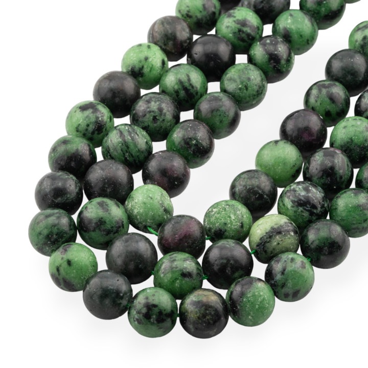 Rubizoisite verte ronde 12mm
