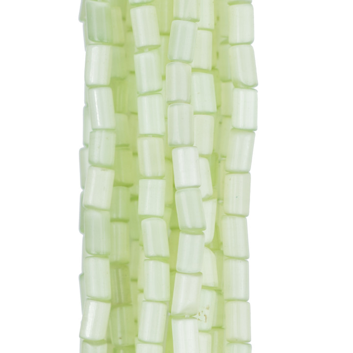 Cat's Eye Cylinder Smooth 3x5mm Light Green