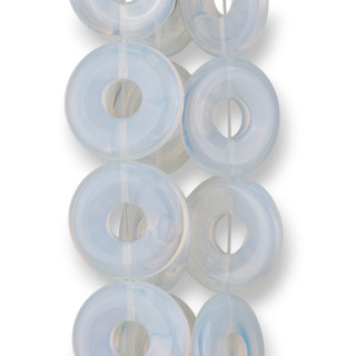 Flacher Donut aus synthetischem Opal, 30 mm