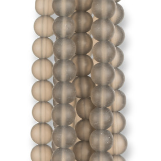 Agate Gray Satin (Matte) Smooth Round 8mm