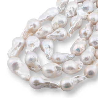 Perle Di Fiume Barocche A Goccia (NLQ) 80-85gr Bianco 12-15mm