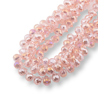 Crystal Beads Drops Faceted Briolette 10x8mm Ροζ
