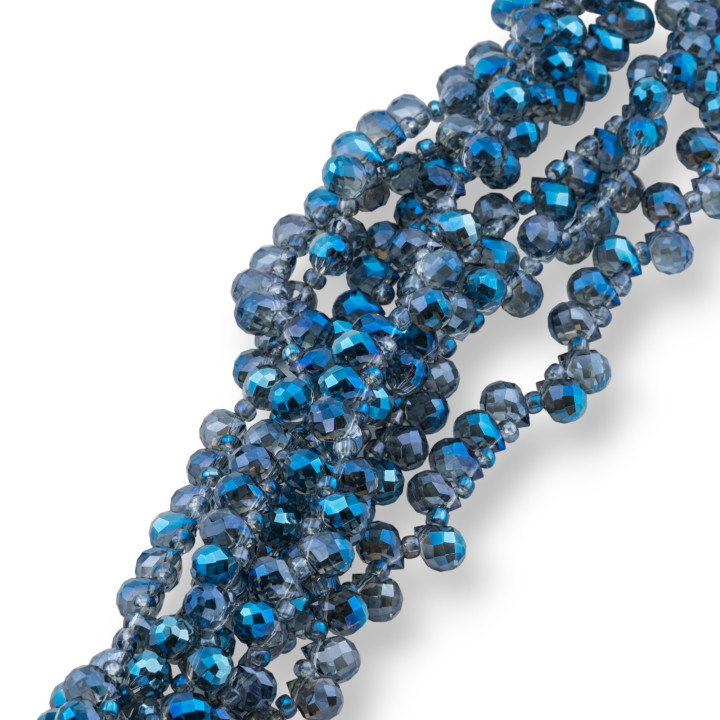 Perles de Cristal Gouttes Briolette Facettes 8x6mm Bleu AB