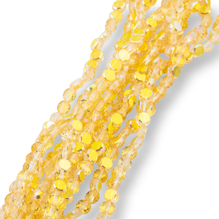 Perline Di Cristalli Tondo Piatto Sfaccettate 6mm Arancio