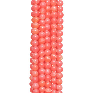 Pâte Ronde Lisse Rhodochrosite 04mm