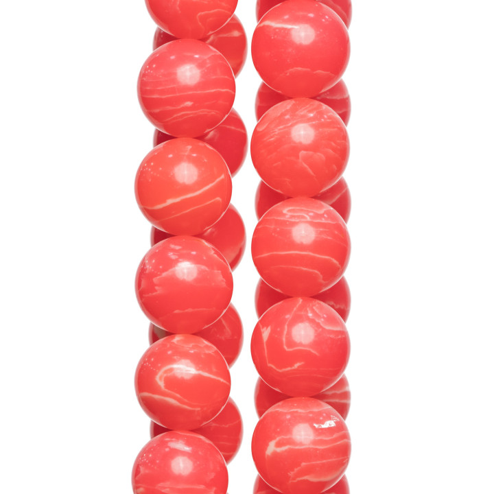 Pâte Ronde Lisse Rhodochrosite 18mm