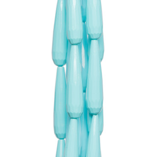 Τυρκουάζ Πάστα Faceted Briolette Drops 07x30mm