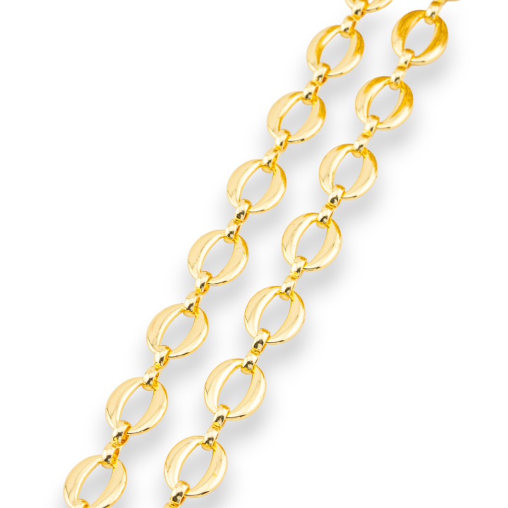 Cadena de Latón por Metro 8.5x10.5mm 1 Metro Oro