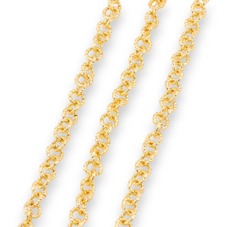 6mm Diamond Brass Chain By The Meter 212SPH-Y 1 Meter Gold