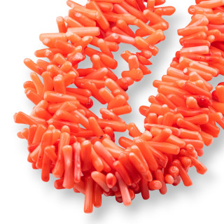 Red Bamboo Coral Chips Chips 14-20mm Πορτοκαλί