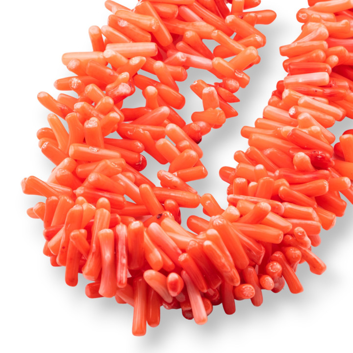 Chips de Coral Bambú Rojo Chips 14-20mm Naranja