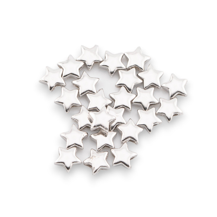 925 Silver Connector Component Star Bead 5mm 5gr 22pcs Περίπου Ρόδιο
