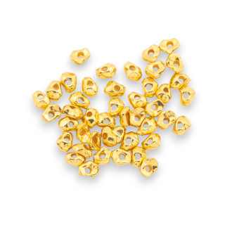 Componente espaciador Cuentas de plata 925 Escala de pepita 4 mm 5 g Dorado