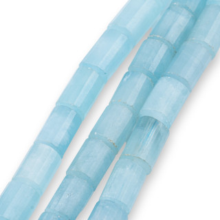 Aquamarine Milk Faceted Cylinder (VHB) 14mm