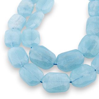 Aquamarine Milk Sasso Irregular Flat Faceted Gradation (ZHW) 100-110g