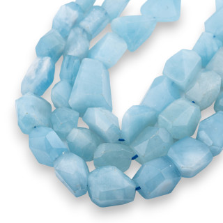 Aquamarine Milk Irregular Faceted Stone (ZSW) 90-100gr