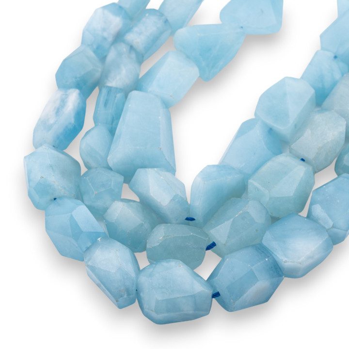 Aguamarina Leche Piedra Facetada Irregular (ZSW) 90-100gr