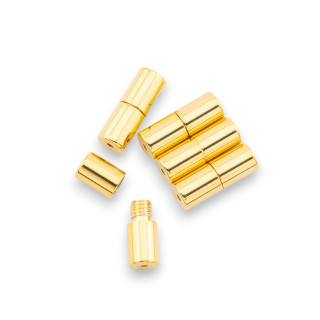 Fermoir à Vis en Argent 925 4x11mm 5pcs Doré