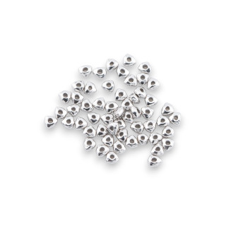 Componente Distanziatore Perline Di Argento 925 Triangolo 2,8x1,5mm 5gr Rodiato