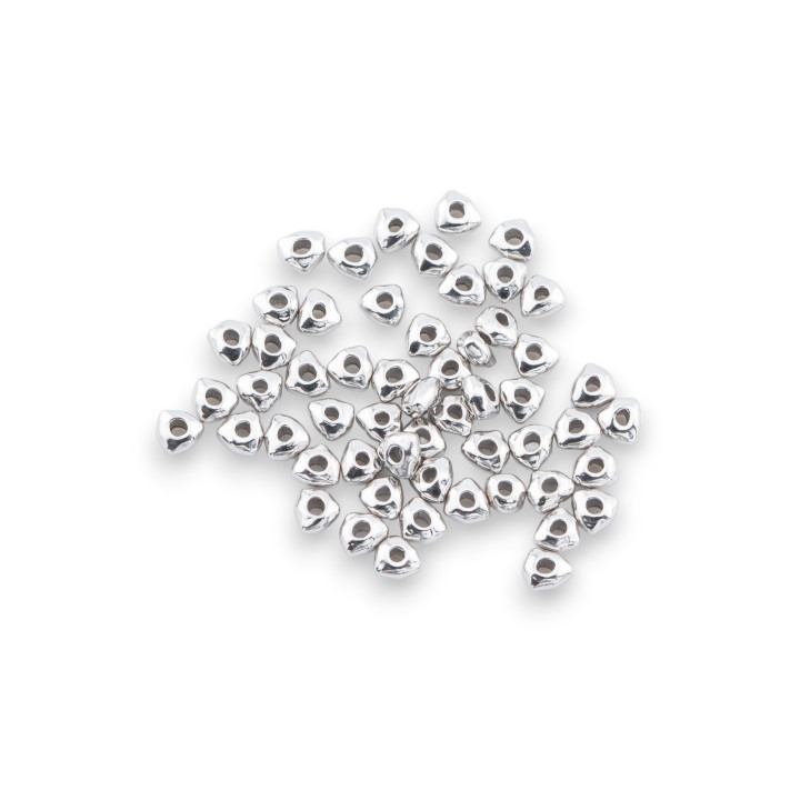 Spacer Component 925 Silver Beads Triangle 2,8x1,5mm 5gr Ροδίου