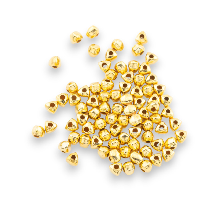 Spacer Component 925 Silver Beads Triangle 3mm 5gr Golden