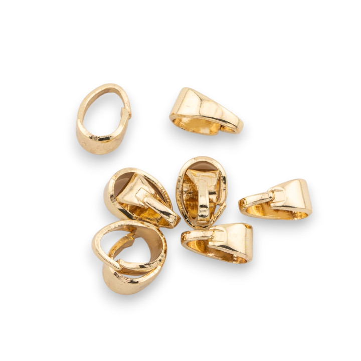 Gancho colgante de latón 3,7x7,8 mm 120 piezas Dorado