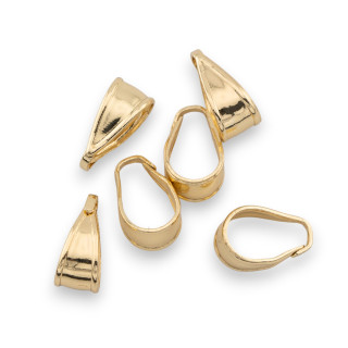 Crochet Pendentif en Laiton 4x9mm 120pcs Doré