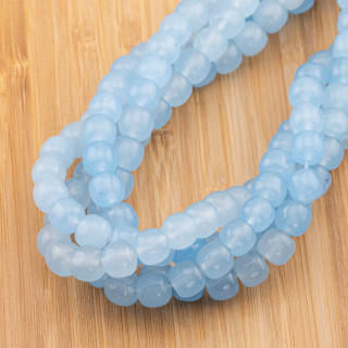 Giada Giadeite Colorata Linea Economica Barilotto Liscio 9x10mm Celeste Acqua