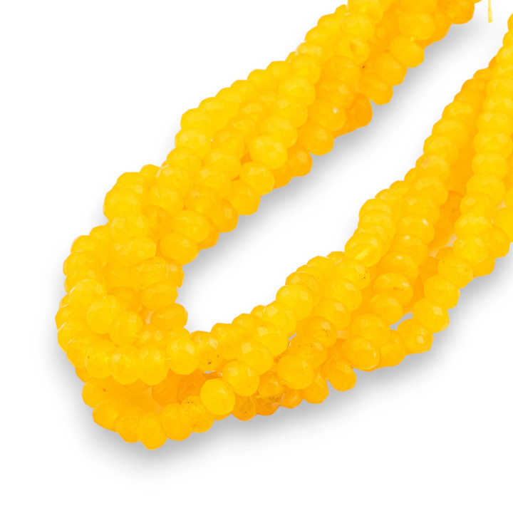 Giada Economic Line Faceted Rondelle 8x5mm Κίτρινο