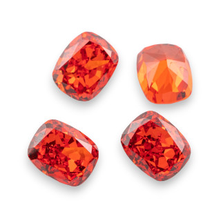 Gemma Corindone Sintetico Created Corundum Taglio A Cuscino 8x10mm 4pz Ruby