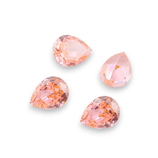 Gemma Corindone Sintetico Created Corundum Taglio A Goccia 7x9mm 4pz Warm Pink