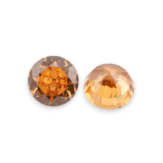 Gem Synthetic Corundum Created Corundum Brilliant Cut 8mm 4pcs L Champagne