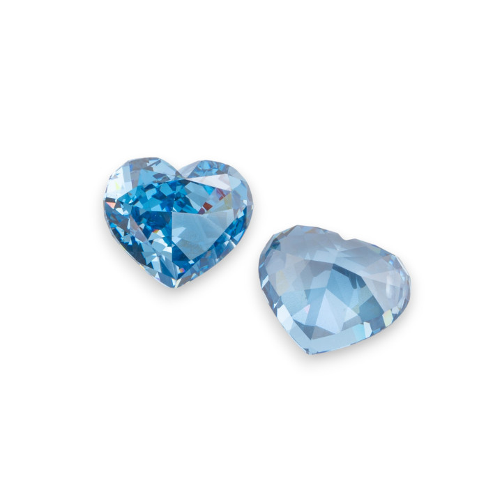 Gem Synthetic Corundum Created Corundum Heart Cut 10x12mm 2pcs Sapphire